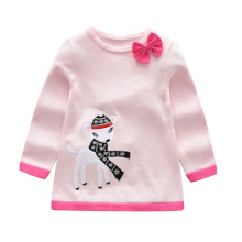 Nouveau mode automne hiver creux pull bébé pull enfants filles tricoté pull pour les filles pulls robe